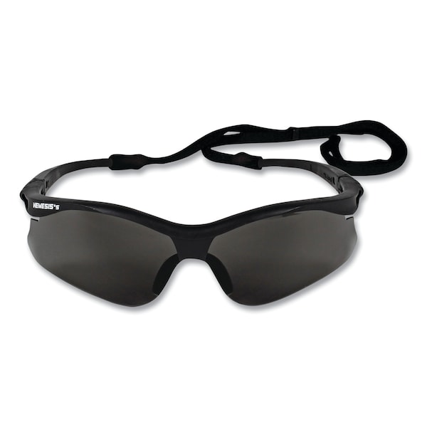 Nemesis Safety Glasses, Black Frame, Smoke Lens, 12PK